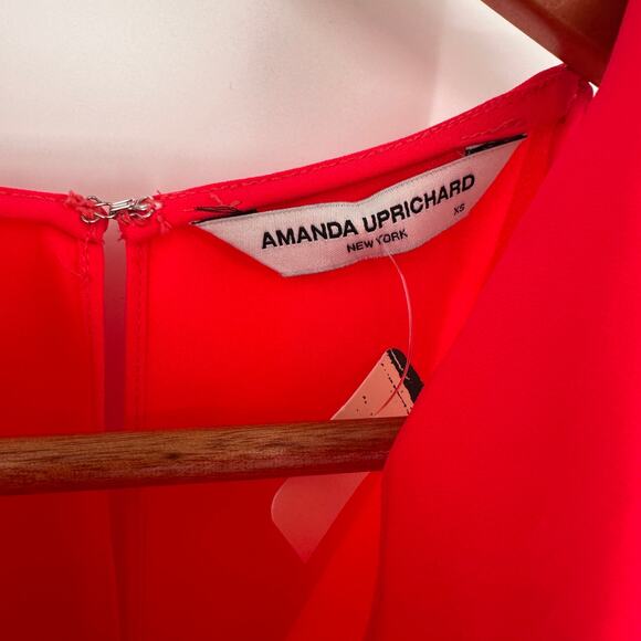 AMANDA UPRICHARD NWT Evereve Elondra Midi Swing Dress in Pink Rouge // XS - Picture 5 of 11
